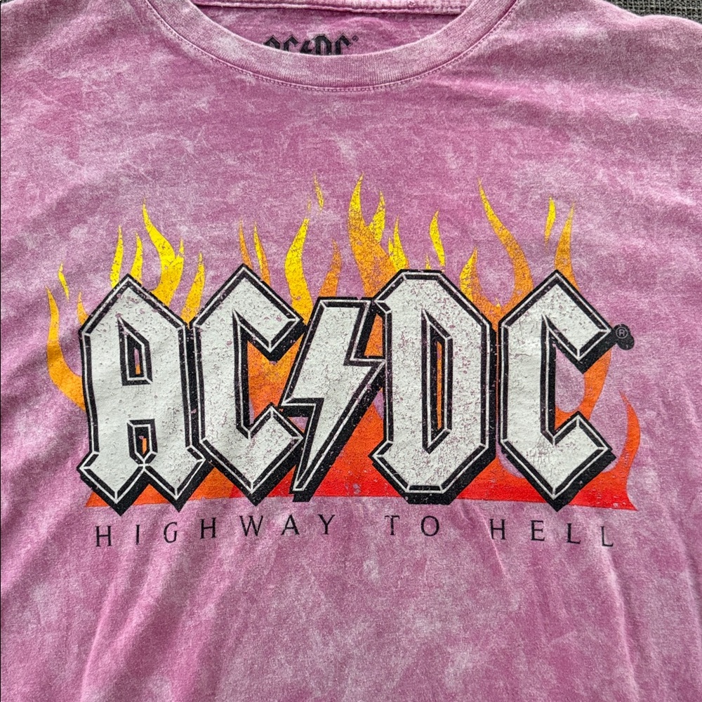 AC/DC Pink Short Sleeve Tee - Picture 2 of 4